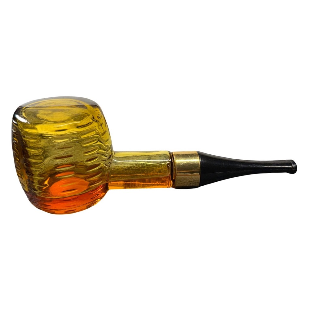 Vintage Avon Corncob Pipe Wild Country After Shave Amber Glass Decanter 3oz